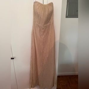 Strapless lace dress